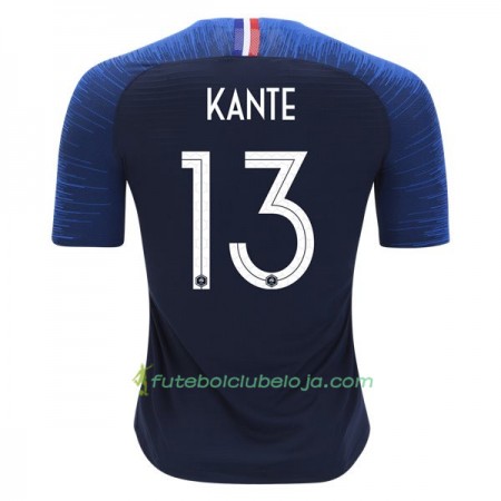 Camisola França Kante 13 Equipamento Principal World Cup 2018 Manga Curta